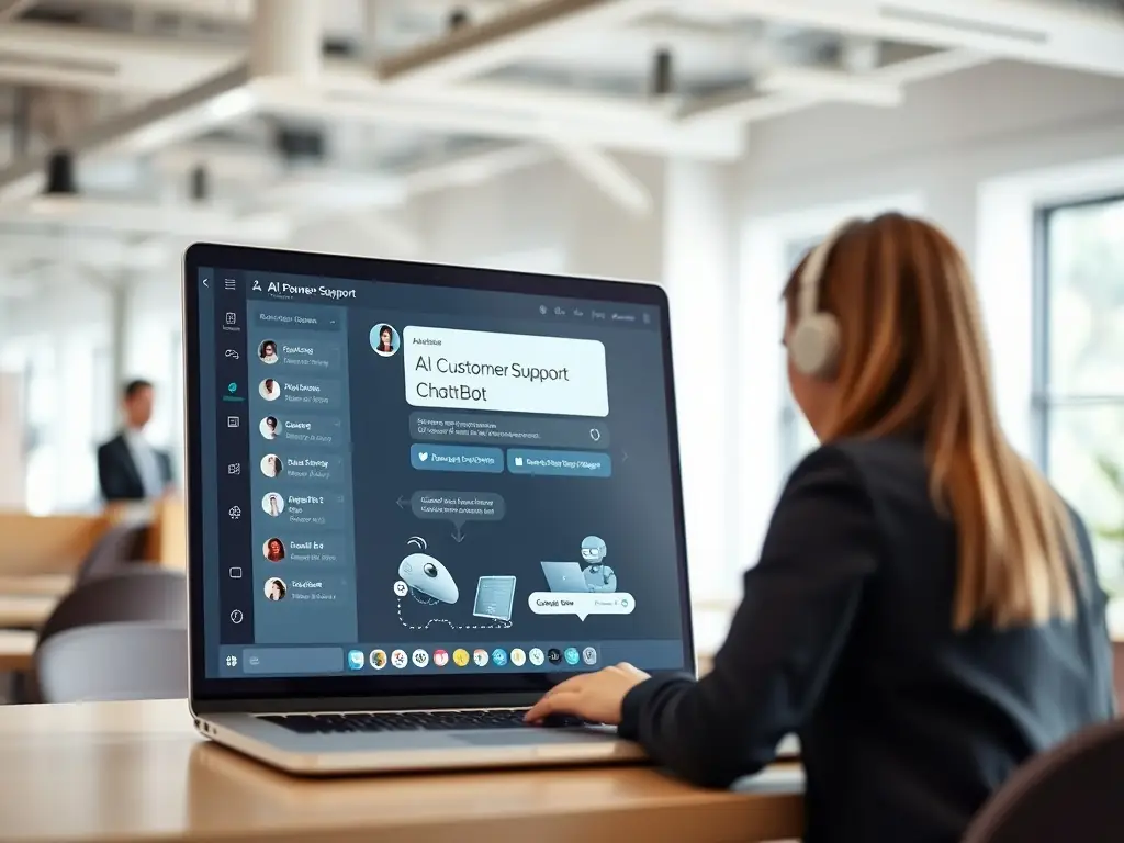 A chatbot interface interacting with a customer, demonstrating automated responses and efficient customer service.